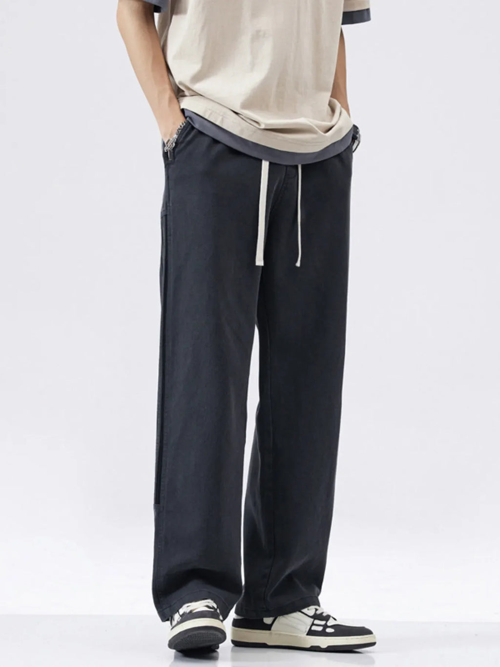 Men's Loose-Fit Drawstring Casual Pants